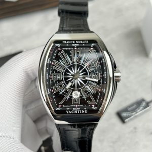 Franck Muller V45 Replica 1:1 Watch Black Leather Strap ABF Factory 45mm