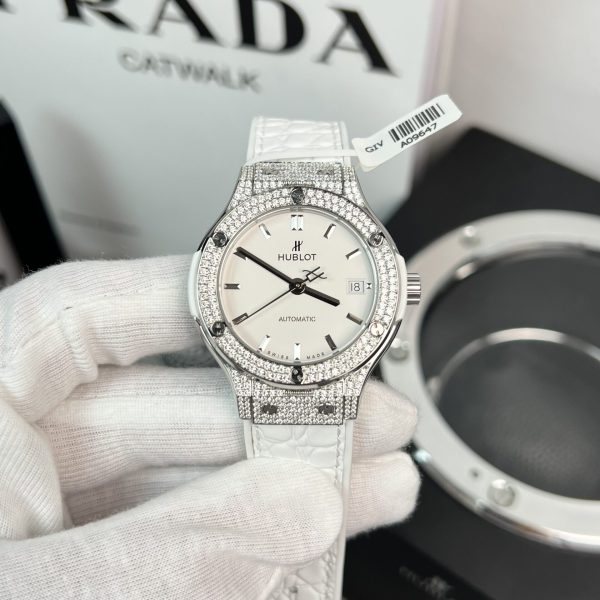 Hublot Replica Watch Full Moissanite Diamond White HB Factory 38mm
