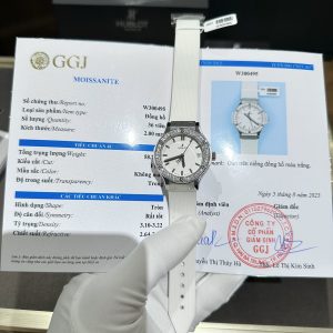 Hublot Classic Fusion Replica Women’s Watch White Moissanite Diamond HBF 33mm