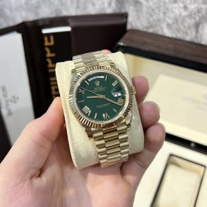 Rolex Day-Date 228238 Replica Watch Green Dial Refined 166gr GM V2 40mm