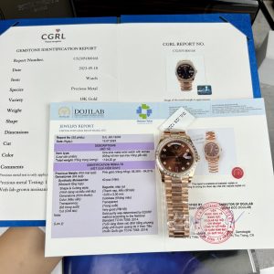 Rolex Day-Date Gold Wrapped Replica Watch With Moissanite Ruby Red Diamond 40mm