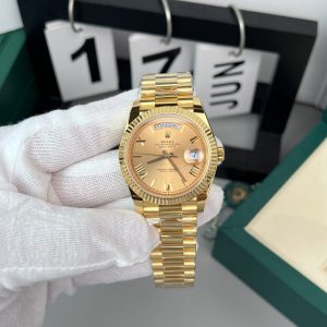 Rolex Day-Date Gold Wrapped Replica Watch Champagne Gold Dial GM V2 40mm