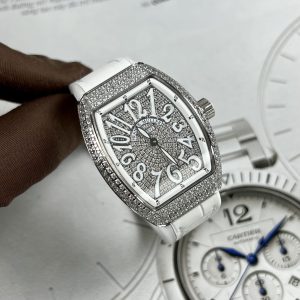 Franck Muller V32 Women’s Replica Watch Full White Diamonds ABF 36mm