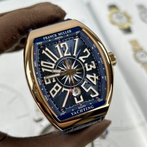 Franck Muller V45 Men’s Replica Watch Blue Rose Gold Case 45mm