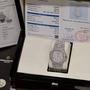 Patek Philippe Best Replica Watch Nautilus 5719 Custom Full Moissanite Diamonds 40mm