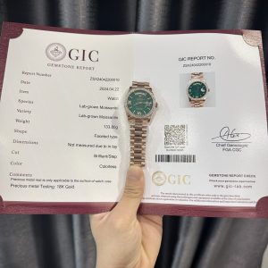 Rolex Best Replica Watch Day-Date 128235 Gold Wrapped And Moissanite Diamond Custom 36mm