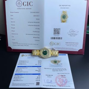 Rolex Day-Date Replica Watch Gold Wrapped + Moissanite Diamonds Weight 173 Gram 40mm