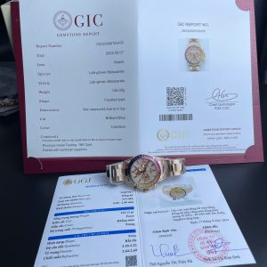 Rolex Daytona Rainbow 116595 Best Replica Watch Gold Wrapped + Moissanite Diamonds 40mm