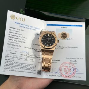 Audemars Piguet Replica Watch Royal Oak 15400 Gold Wrapped Black Dial ZF 41mm