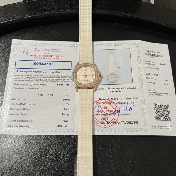 Patek Philippe 5067 Best Replica Watch Gold Wrapped + Moissanite Diamonds Custom 35.5mm