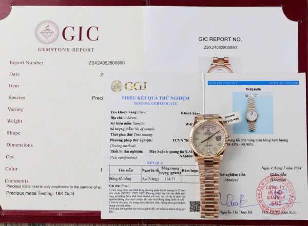 Rolex Day-Date Dial Mother Of Pearl Best Replica Watch Custom Gold Wrapped 36mm