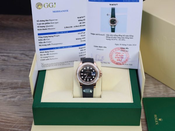 Rolex Yacht-Master Custom Gold Wrapped With Moissanite Baguette Diamond Hong Kong 40mm