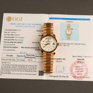 Rolex Day-Date Replica Watch Dial Mother Of Pearl Custom Gold Wrapped 36mm
