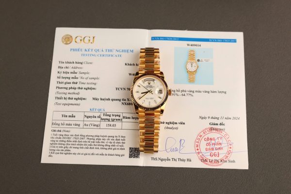 Rolex Day-Date Replica Watch Dial Mother Of Pearl Custom Gold Wrapped 36mm