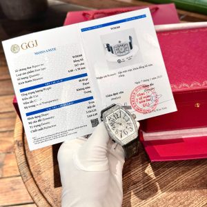 Franck Muller V32 Black Replica Watch Custom Diamonds Moissanite Hong Kong 36mm
