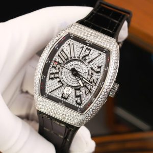 Franck Muller Vanguard V45 SC Copies Watch Full Diamond CZ ABF Factory 45mm