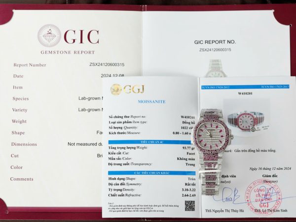 Patek Philippe Replica Watches Nautilus Haute Joaillerie 7118 Custom Full Moissanite Diamonds 35.2mm