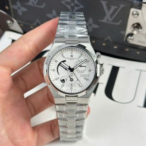 Vacheron Constantin Copies Watches Overseas Dual Time 47450 White 9F Factory 42mm