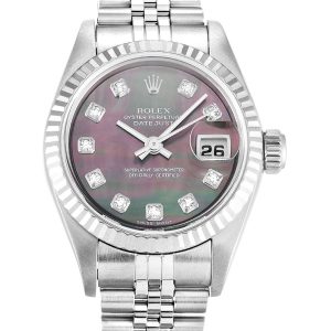 Rolex Lady-Datejust 26mm Mother of Pearl – Black Dial 79174