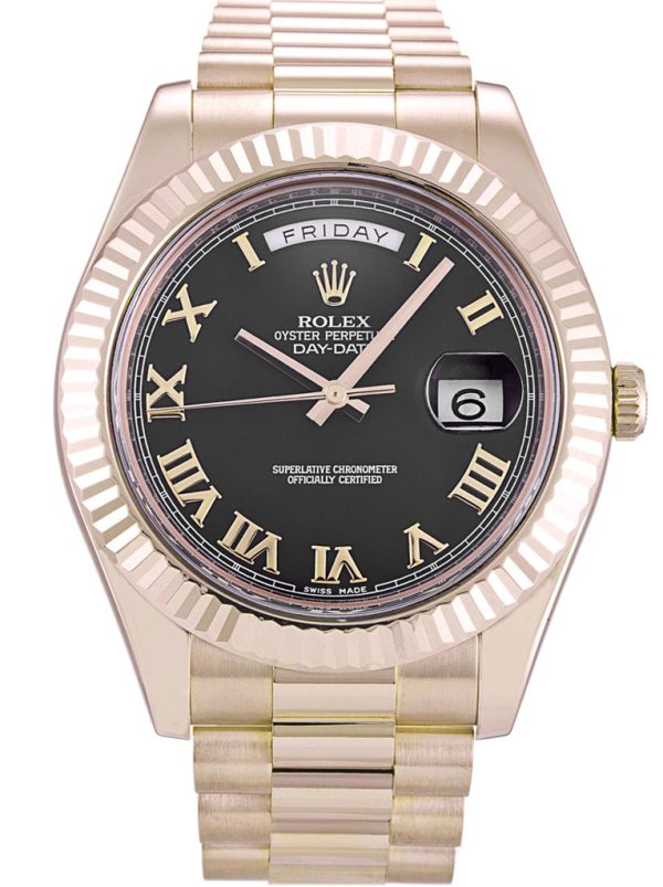 Rolex Day-Date II 41mm Black Dial 218235