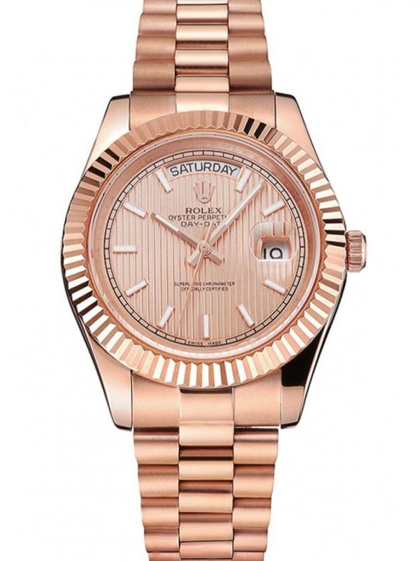 Superclone Rolex Day-Date 41mm Rose-Gold Dial REP016823