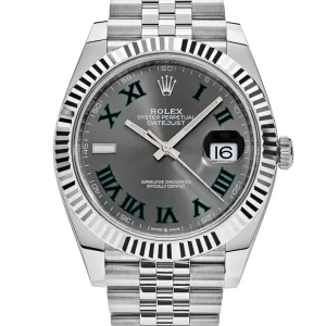 Superclone Rolex Datejust 41mm Rhodium Dial 126334 “Wimbledon” Flutted / Jubilee