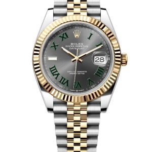 Superclone Rolex Datejust 41mm Rhodium Dial 126333 “Wimbledon” Flutted / Jubilee