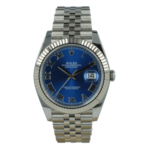 Rolex Datejust 41mm Blue Dial 126334 Jubilee Roman Dials