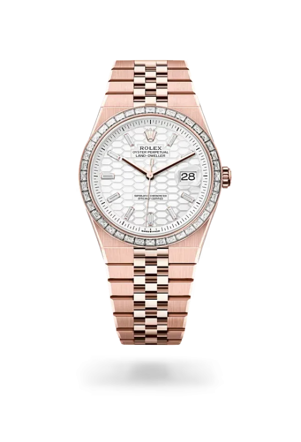 Rolex Land-Dweller 40 mm Everose gold and diamonds