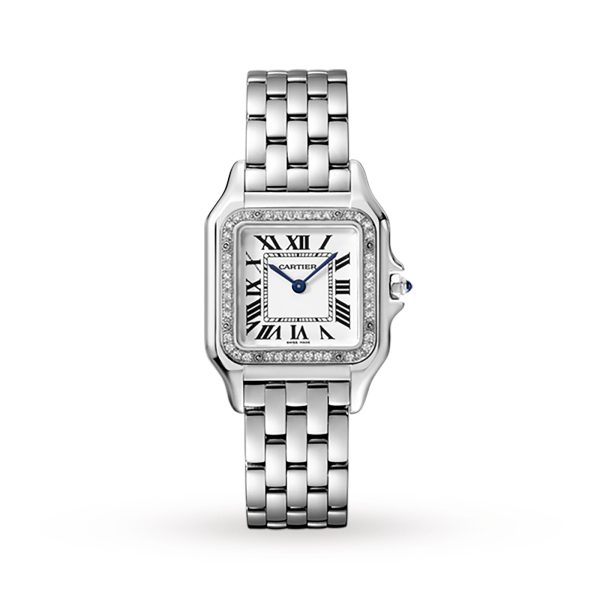 Cartier Panthère De Cartier Watch Medium Model Quartz Steel Diamonds W4PN0008