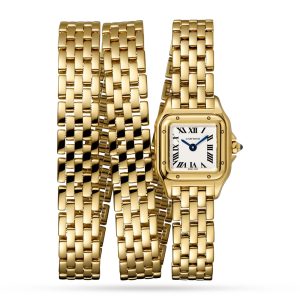 Cartier Panthère De Cartier Watch Mini Model Quartz 18k Yellow Gold WGPN0012