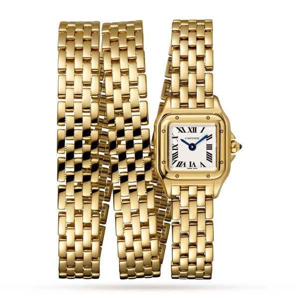 Cartier Panthère De Cartier Watch Mini Model Quartz 18k Yellow Gold WGPN0012