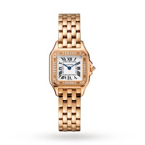 Cartier Panthère De Cartier Watch Small Model Quartz Rose Gold Diamonds WJPN0008