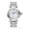 Cartier Pasha De Cartier Watch 35mm Automatic Steel Interchangeable Metal And Leather Straps WSPA0013