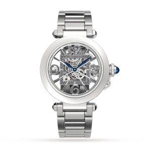 Cartier Pasha De Cartier Watch 41mm Automatic Steel Interchangeable Metal And Leather Straps WHPA0007