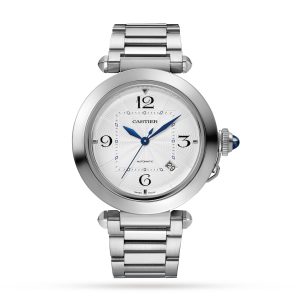 Cartier Pasha De Cartier Watch 41mm Automatic Steel Interchangeable Metal And Leather Straps WSPA0009