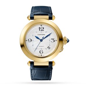 Cartier Pasha De Cartier Watch 41mm Automatic Yellow Gold 2 Interchangeable Leather Straps WGPA0007