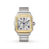 Cartier Santos De Cartier Chronograph Watch Extra-large Model Automatic Yellow Gold Steel Interchangeable Metal And Rubber Bracelets W2SA0008