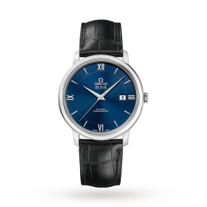 Omega De Ville Prestige Mens 39.5mm Automatic Co-Axial Blue Mens Watch O42413402003001