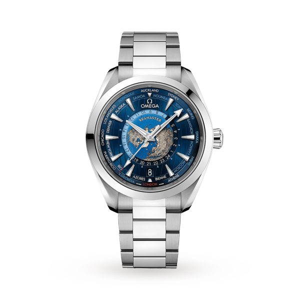 Omega Seamaster Aqua Terra 150m Co-Axial GMT Worldtimer 43mm Mens Watch O22010432203001