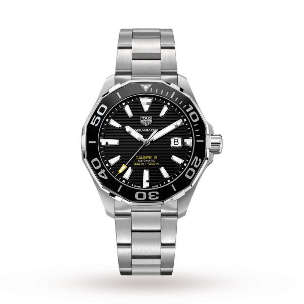 TAG Heuer Aquaracer 300M Calibre 5 43mm Ceramic Bezel Mens Watch WAY201A.BA0927