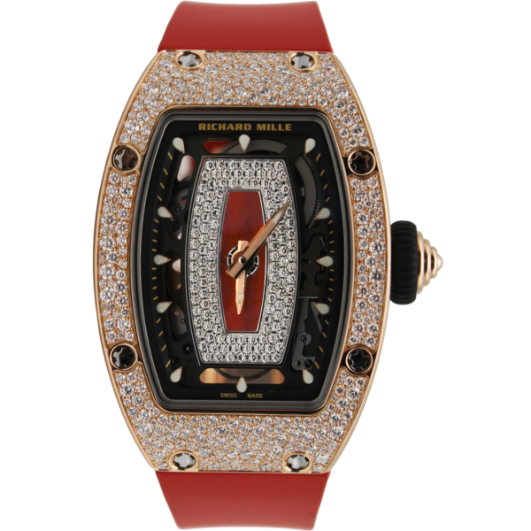 Richard Mille RM07-01 Snow Red Jasper Dial Rose Gold Automatic Watch