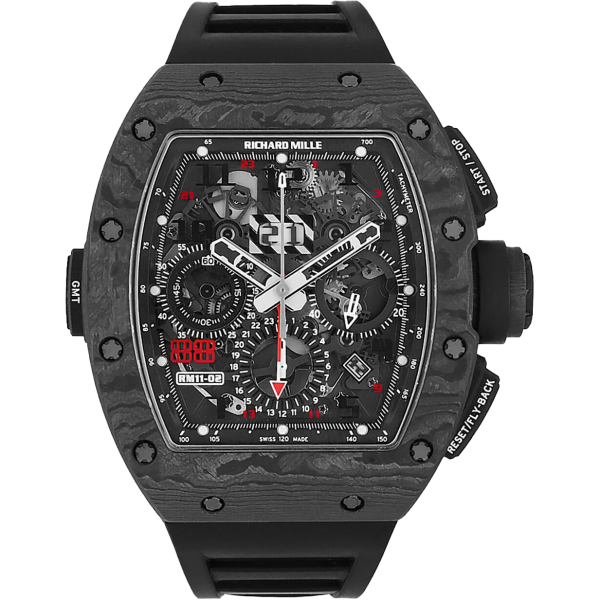 Richard Mille RM11-02 Automatic Flyback Chronograph Dual Time Zone “Jet Black” Americas Limited Edition